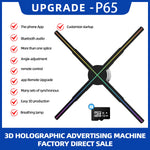 VIGAOT 50cm Wi-Fi Holographic Fan 3D Advertising Machine 576 LED Sign Neon Smart HD Player Support Video Picture Logo Holographic Light