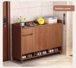 MOYU Multi-Function Pine Wood Shoe Cabinet Storage Furnitur Modern Freestanding Entryway Shoe Rack with Home Organization Furniture