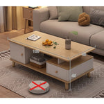 east Home Coffee table living room household modern simple coffee table small apartment solid wood leg tea table tea table square