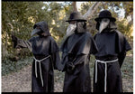Medieval Plague Doctor Mask & Cloak Costume Set for Adults & Kids, Black Hooded Robe for Halloween Cosplay, Roleplay & Parties