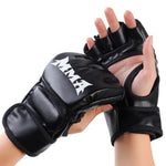 Half Finger Boxing Gloves Pu Leather Mma Fighting Kick Gloves Sanda Training Mma Taekwondo Boxing Sandbag Adult Tkd Fight G H6l5