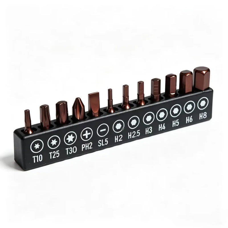 Father's Day Special 14in1 Multifunction 90 Degree Ratchet Screwdriver Set Match 12Pcs L25mm Bits Mini Repair Tool Kit For Bicycle DIY Household Tool