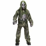 Halloween Zombie Costume for Kids & Adults – Scary Skeleton Living Dead Monster Costume, Spooky Ghost Outfit for Halloween Parties