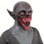 Realistic Vampire Horror Mask – Bloody Demon Zombie Full-Head & Neck Latex Mask for Halloween Cosplay