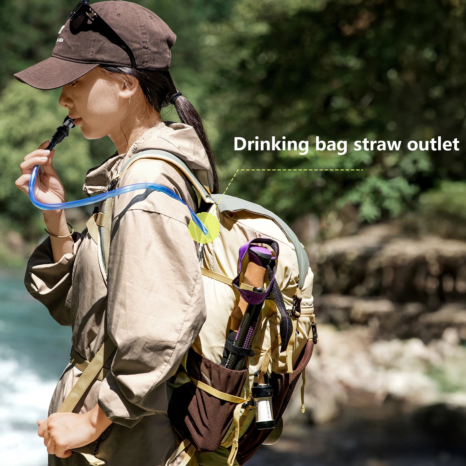 BISINNA Camping Backpack, Hiking Portable Ultralight Waterproof Nylon Bag 22L