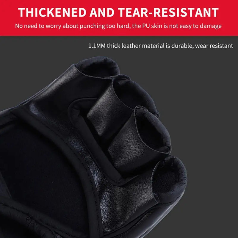 Half Finger Boxing Gloves Pu Leather Mma Fighting Kick Gloves Sanda Training Mma Taekwondo Boxing Sandbag Adult Tkd Fight G H6l5