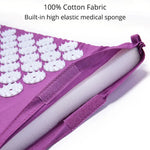 Acupressure Mat Sensi Massage Mat Pillow Set  applicator for Neck Foot Yoga Mat with Needle Back Cushion