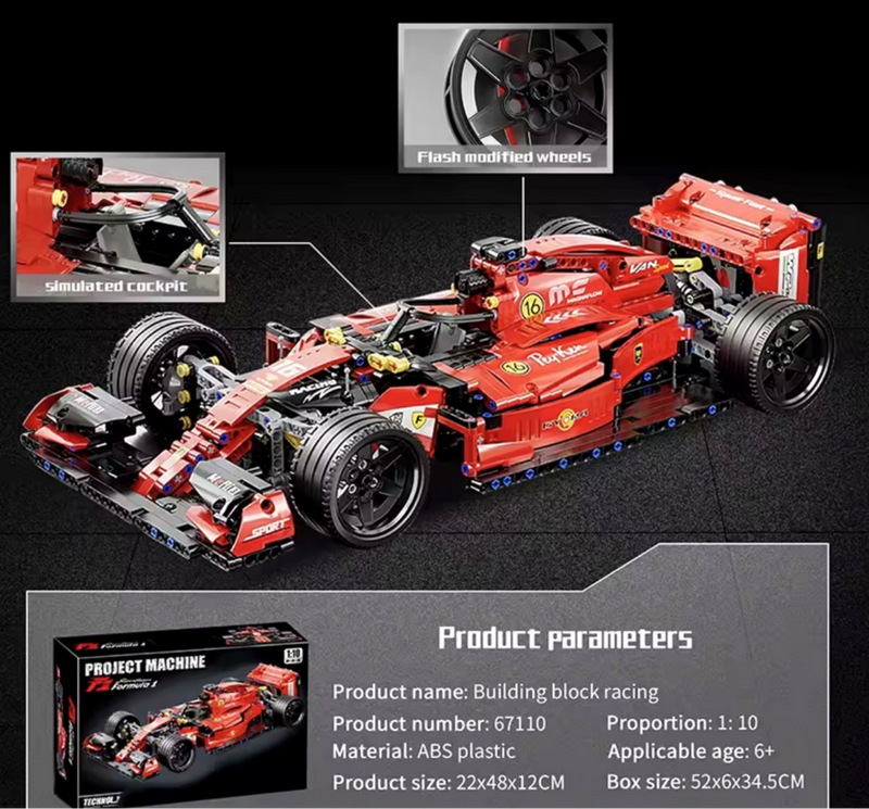 Lego STYLE F1 RC Race Car