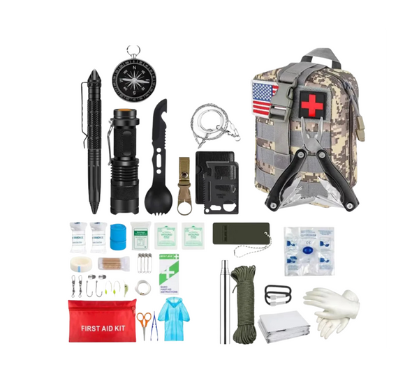 Survival First Aid Kit Survival Full Set Molle Outdoor Gear Emergency Kits