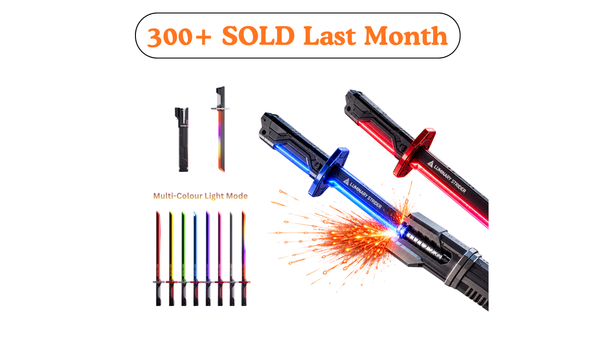 LED Light Saber Toy Sword – 7-Colour Flowing Light, Light-Up Action Toy