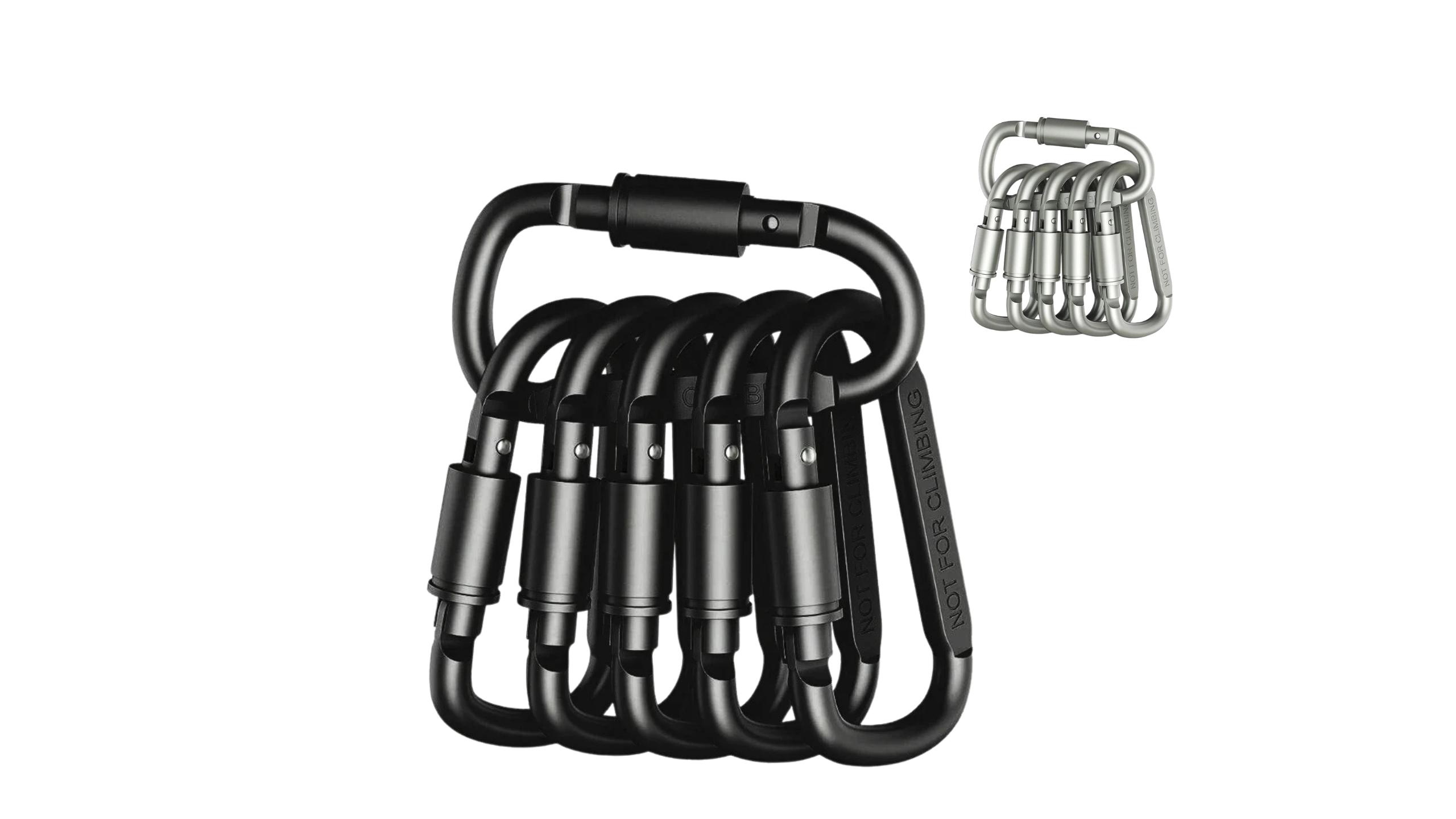 Carabiner Clips Hooks Heavy Duty Spring Snap Swing Screw Lock