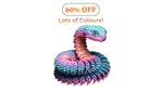 3D Printed Snake Realistic Snake Statue Movable Joint Fidget Toys