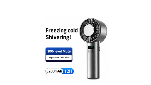 HOMEFISH Ice compress high-speed cooling fan handheld fans USB Rechargeable portable