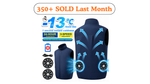 Lightweight Outdoor Cooling Vest - Men's 3-Speed 9-Blade Fan System for Camping, Fishing, Construction & Heat Relief