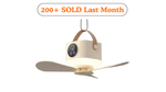 7200mAh Wireless Portable Ceiling Fan with Remote USB Rechargeable Bedroom Hanging Fan with Hook Tent Camping Outdoor
