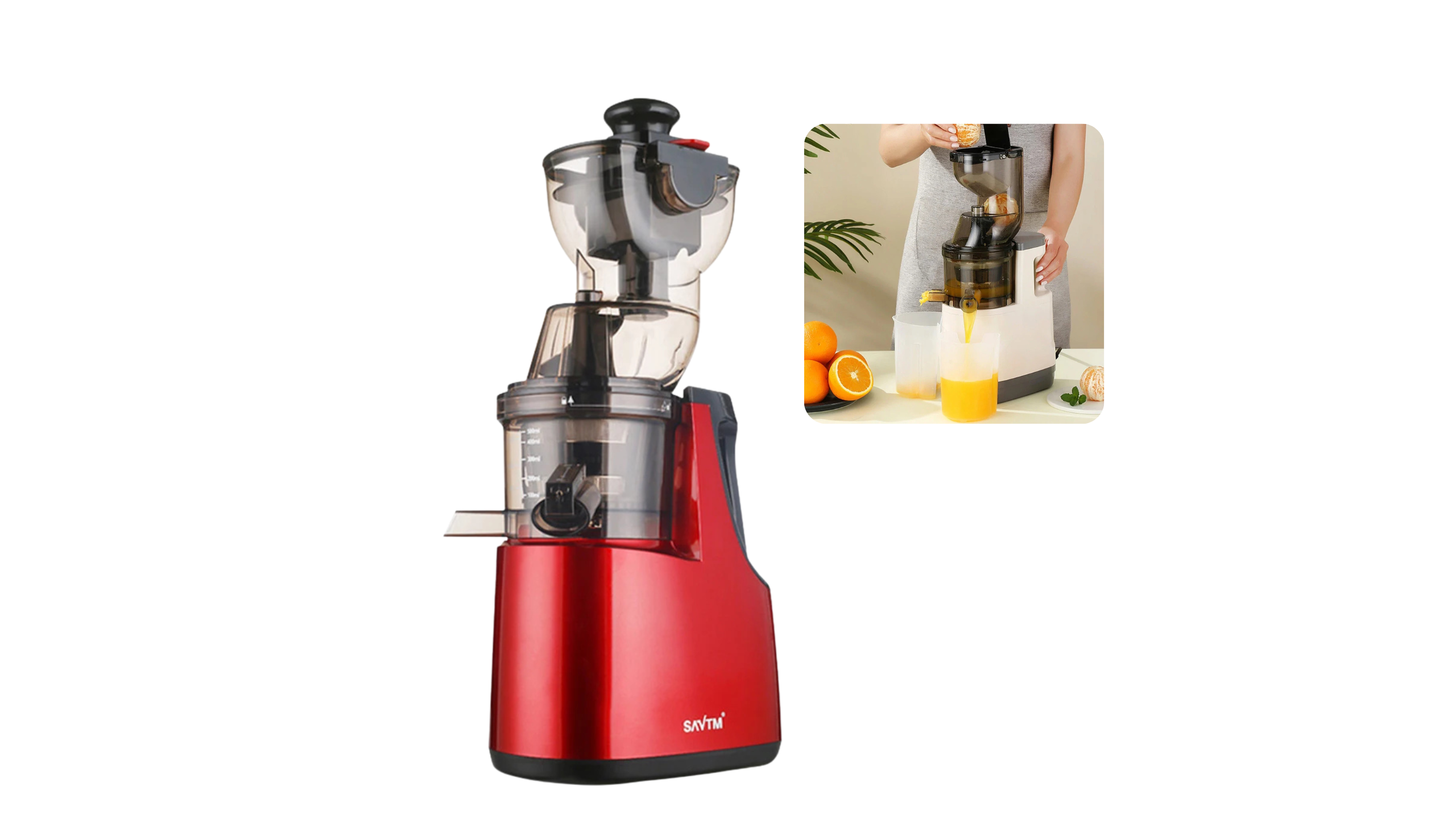 Savtim 500W Blender for Kitchen Fruit Mixers, Portable Electric Juicer Machine, Juice Residue Separation Filter Orange Juice Maker