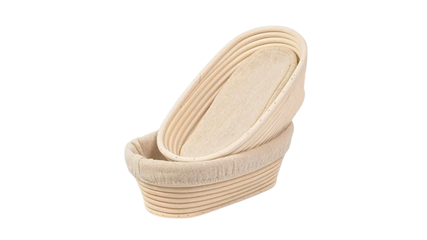 KeMorii Natural Rattan Bread Proofing Basket Handmade Rattan Wicker Baking Bowl Dough Fermentation Sourdough Banneton Bread Basket