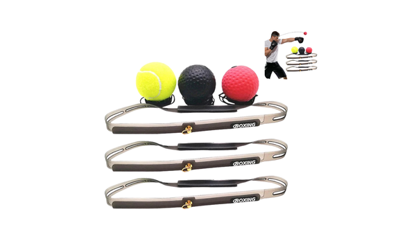 Meade Boxing Reflex Speed Punch Ball Boxing Rubber Balls for Agility Reaction Training with Sweatband Fitness Equipments Accessories