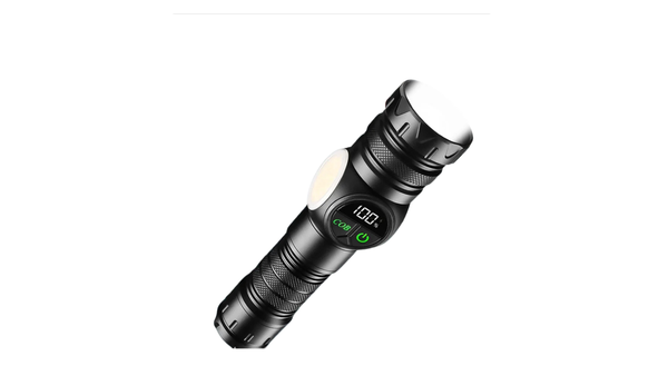 Gondiah Camping High Strong Power LED Flashlights USB Rechargeable Magnetic Tactical Torch with COB Side Light Camping Fishing Zoom Lantern