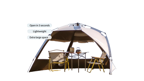 Sonuto Outdoor 3-4P One-Touch Camping Tent Quick Automatic Opening Beach Fishing Tent Family Travel Picnic Park Anti-UV Shade