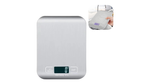 east Essentials Digital Kitchen Scale 10/5kg-1g LED Display Stainless Steel Panel Electronic Scales for Home Food Snacks Weighing Baking Tools