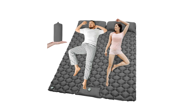 Outdoor Camping Double Inflatable Mattress Extra Wide Sleeping Pad Ultralight Folding Bed Sleeping Mat Car Travel Mat