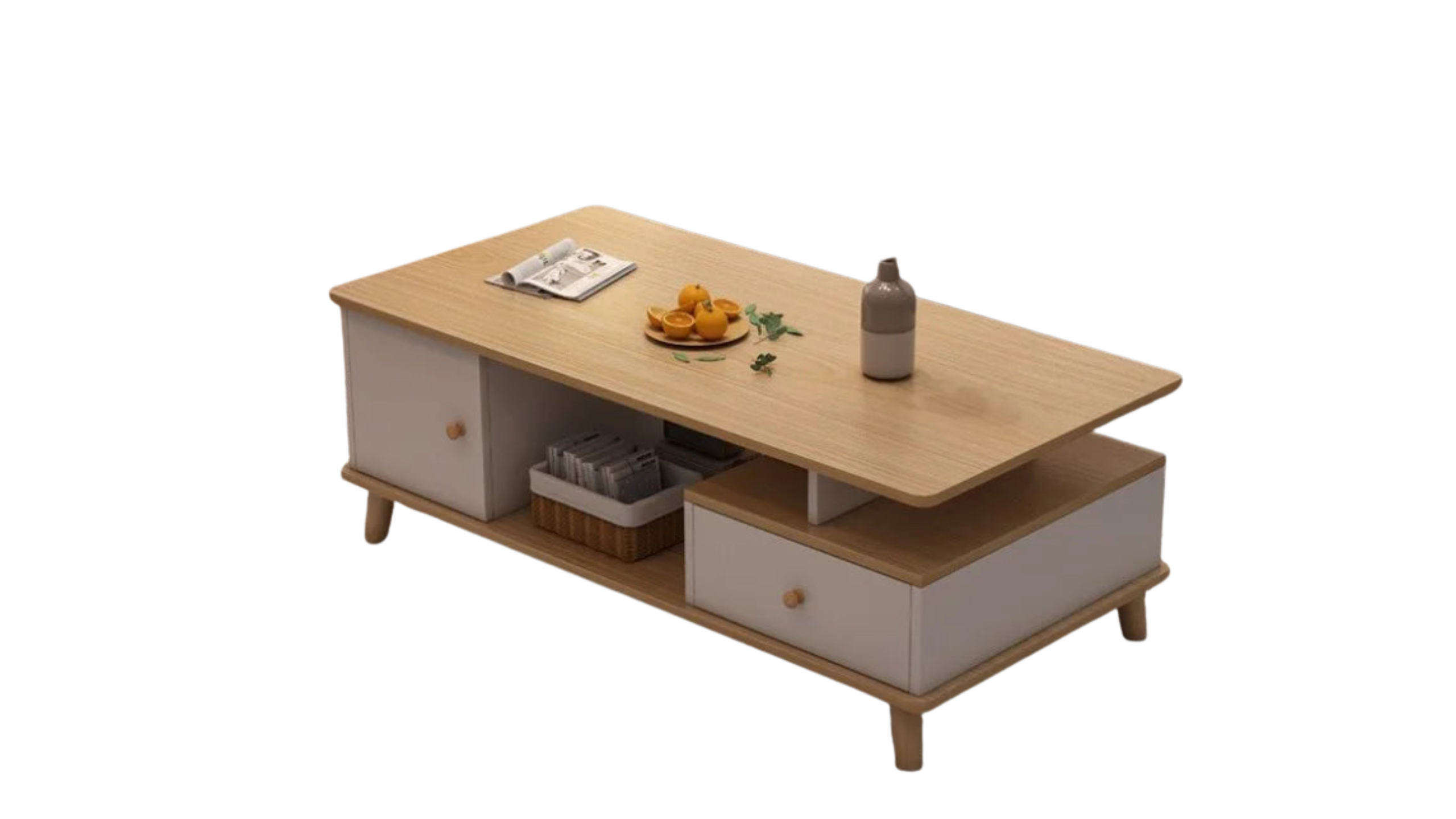 east Home Coffee table living room household modern simple coffee table small apartment solid wood leg tea table tea table square