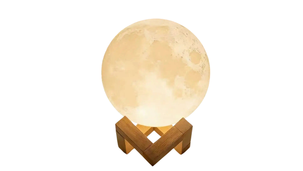 east Home Planet Lamp Moon Galaxy Night Light Art Painting Graffiti Birthday Gift Bedroom Living Room Decoration (With Stand)