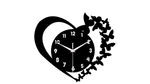 east Home Heart shaped frameless design acrylic silent clock living room bedroom home decoration Mother's Day New Year Easter gift