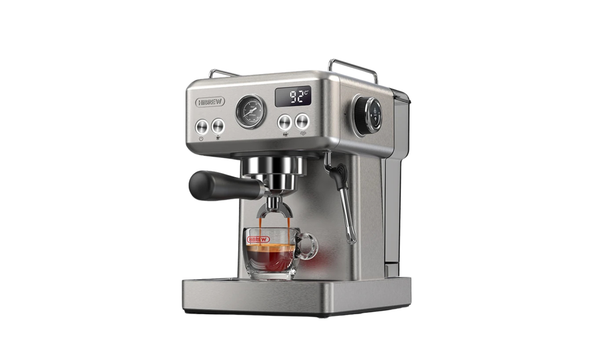 HiBREW 20Bar Semi Automatic Espresso Coffee Machine Temperature Adjustable 58mm Portafilter Cold/Hot Coffee Maker Metal
