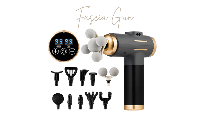 11-IN-1 Electric Massage Gun 99 Level Powerful Fascia Gun High-Frequency Vibration Body Massage Gun Arms Leg Muscle masajeador