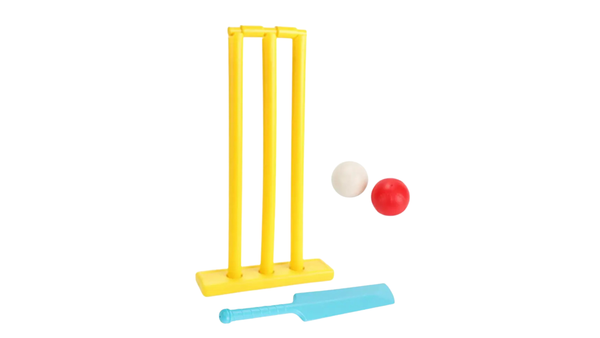 Kids Cricket Set for Beginners Complete Bat Stumps Ball Kit Educational Fun Parent-Child Sports Game Interactive Cricket Games