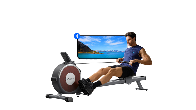 MERACH Rowing Machine Magnetic Rower Machine for Home 16 Levels Quiet Resistance Dual Slide Rail Max 350lb Weight Capacity  R02
