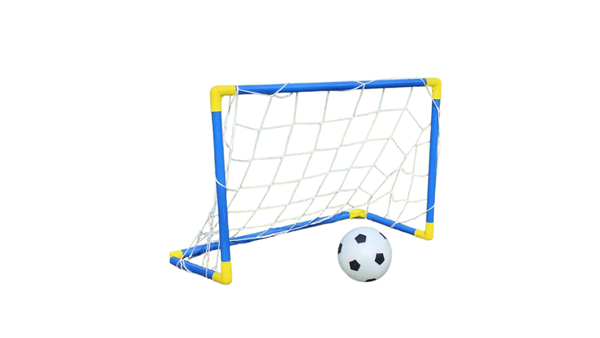 Portable Micro Soccer Goal Set (Net, Pump, Ball Included) Lightweight Indoor/Outdoor Gear For Park & Beach Training 1Set