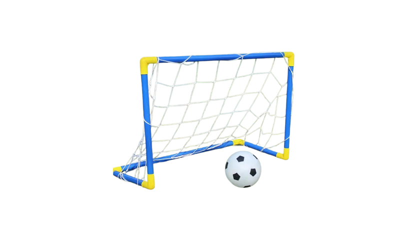 Portable Micro Soccer Goal Set (Net, Pump, Ball Included) Lightweight Indoor/Outdoor Gear For Park & Beach Training 1Set