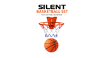 Silent Basketball Hoop Set, Indoor Foam Basketball with Mini Hoop, No Noise Training Ball for Home, Apartment & Kids Practice