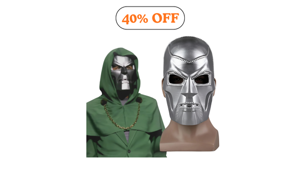 Movie Doctor Doom Cosplay Costume Mask Adult Unisex Helmet Visor Plastic Masks Accessory Headgear Halloween Carnival Props