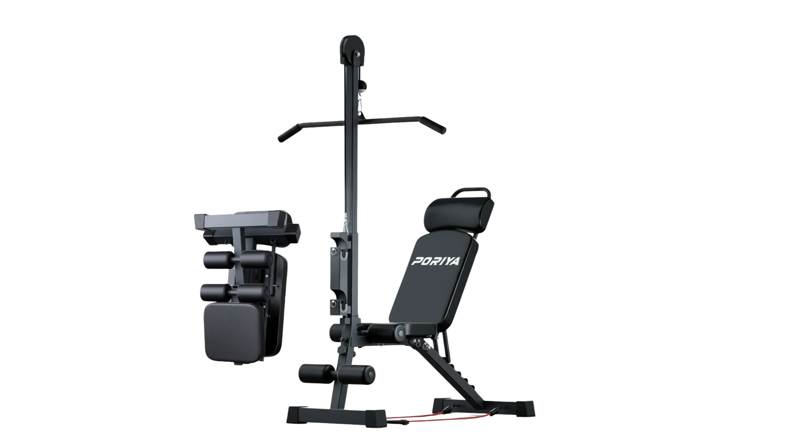 PORIYA 9 in 1 Foldable Adjustable Weight Bench Fitness Bench Adjustable Bench Gym