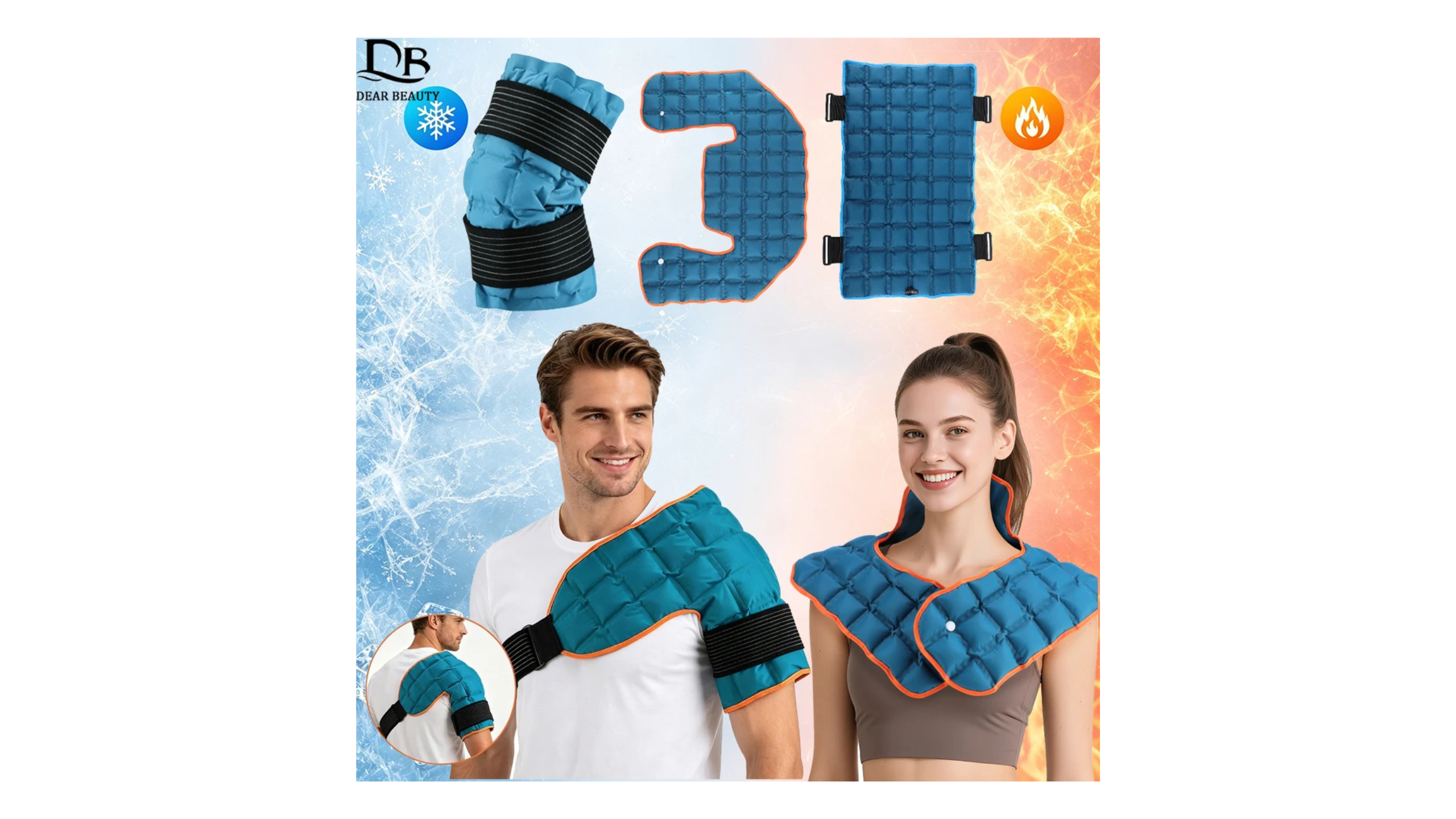 Large Ice Pack For Back/Waist/Knee/Shoulder Reusable Hot And Cold Compress Gel Pad Sports Injury Care Swelling Bruise Ice Wrap