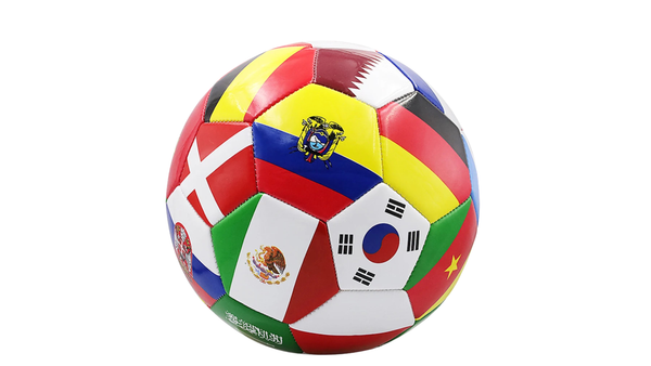 National Flag Printed Football Size 5 Official Match Soccer Ball PVC 2.7mm Thickened Team Training Ball for Outdoor Sports