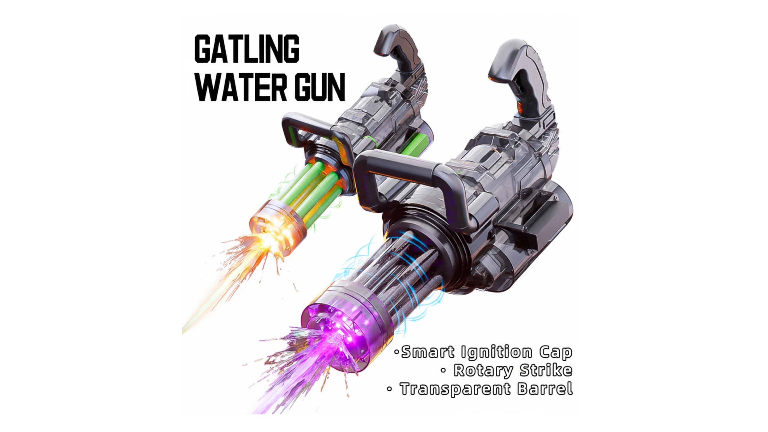 Rotating Gatling Water Gun Large High Pressure Large Capacity Backpack Playing Water Fight Children's Outdoor Toy