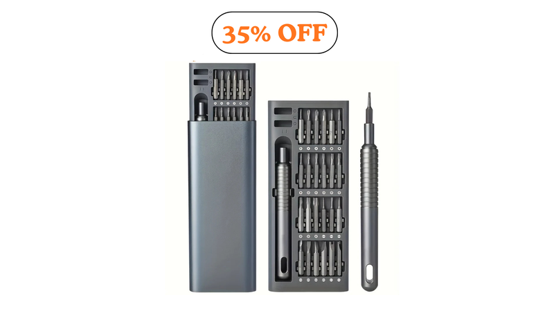 24 in 1 Digital Maintenance Precision Screwdriver Set with Portable Storage Box and Electronic Device Disassembly Tool Best for Father's Day