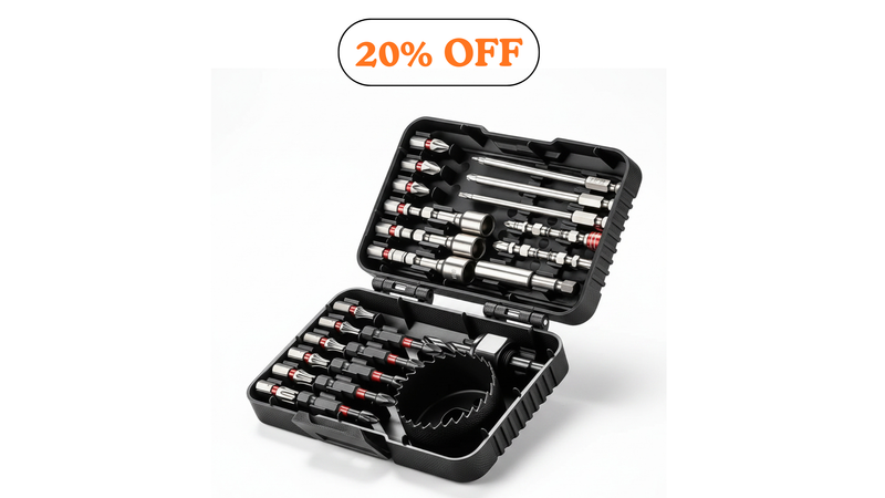 Special Price Father's Day Deal, Screwdriver Drill Bit Set Strong Magnetic Hex Shank Mixed Bits For Impact Driver Electric Drill Wood Metal Repair With Case