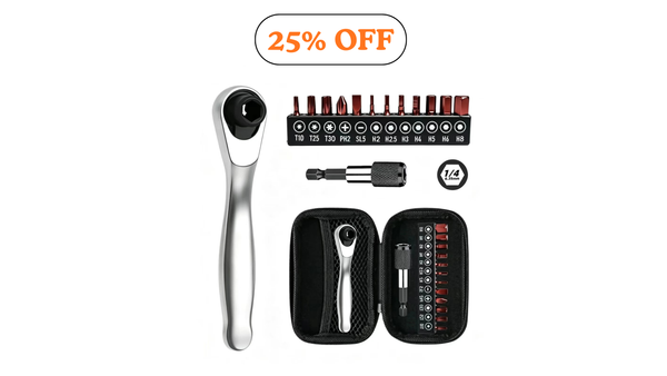 Father's Day Special 14in1 Multifunction 90 Degree Ratchet Screwdriver Set Match 12Pcs L25mm Bits Mini Repair Tool Kit For Bicycle DIY Household Tool