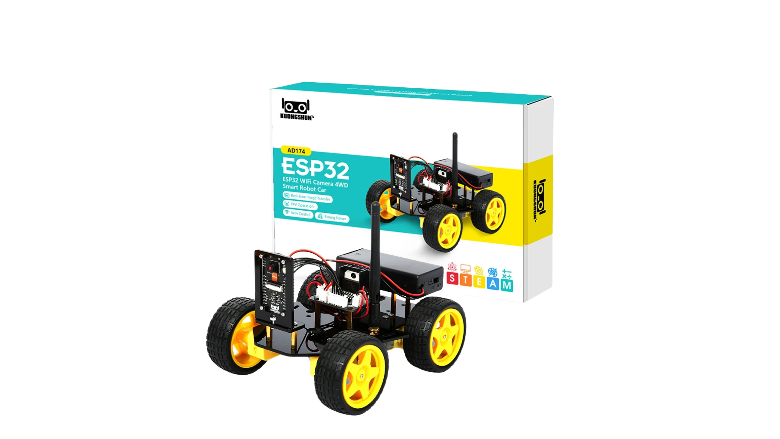 4WD Smart Robot Car ESP32 Camera Wifi Automation Kit