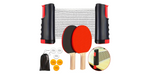 Ping Pong Paddle Set, Portable Table Tennis Set with Retractable Net & Carry Bag,40+ Ping-Pong Balls