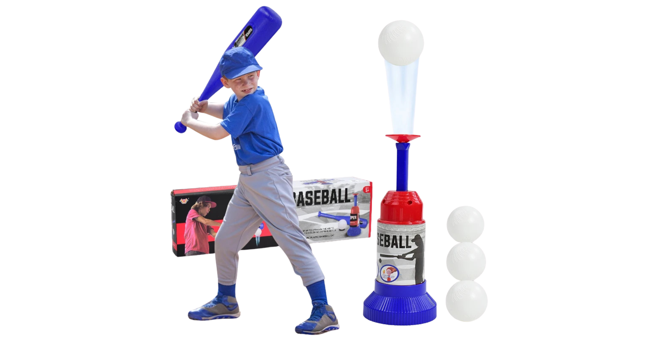 Children's Outdoor Baseball Kit, Long and Short bat, Fun Outdoor Activities