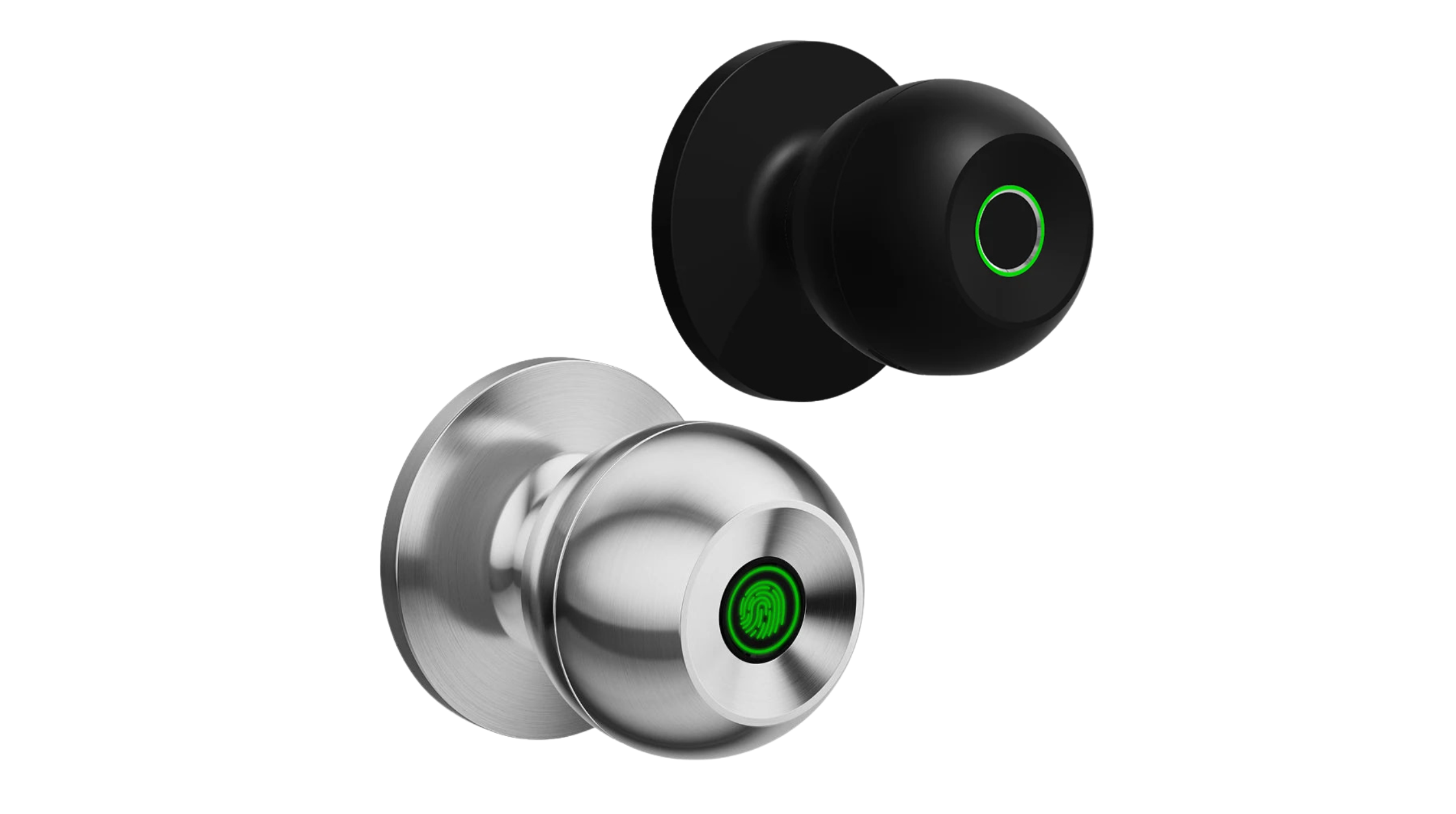 Smart Doorknob Fingerprint, Rechargeable Electronic Door Lock with Keys