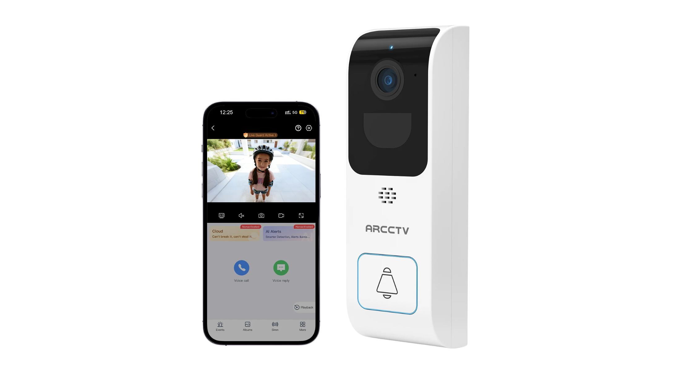 ARCCTV Video Doorbell Camera, 2K Dual-band WiFi
